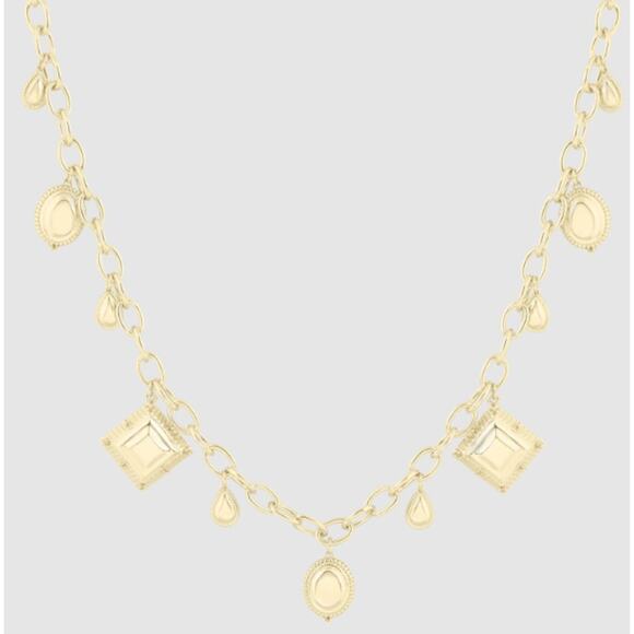 NWT Electric Picks Dane 14kt Gold Plated Chain Necklace with Pendant - Picture 2 of 5